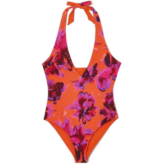 COS Other - COS Size 4 Reversible Printed Plunge Swim Suit One Piece NWOT